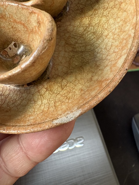 古玩陶瓷洪州窯元寶青釉筆舔真品鑒賞圖