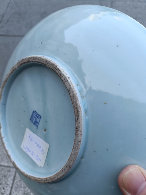 古玩陶瓷花卉紋青花盤真品鑒賞圖