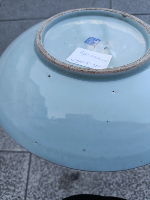 古玩陶瓷花卉紋青花盤真品鑒賞圖