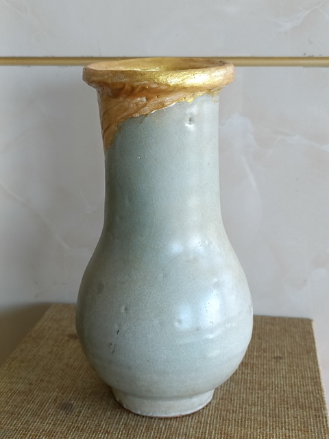 古玩陶瓷龍泉仿官窯箸瓶真品鑒賞圖