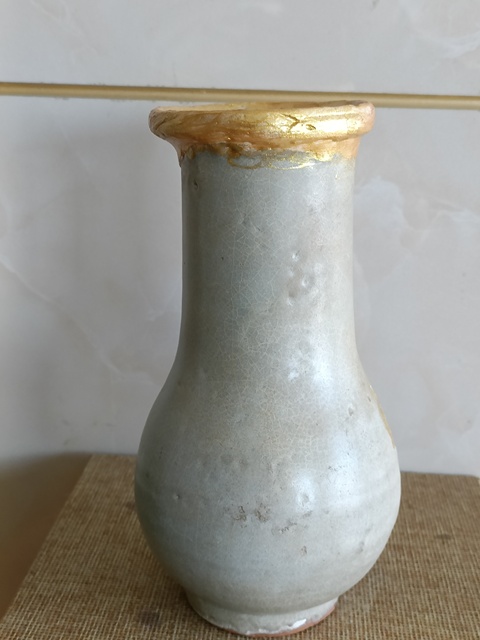 古玩陶瓷龍泉仿官窯箸瓶真品鑒賞圖