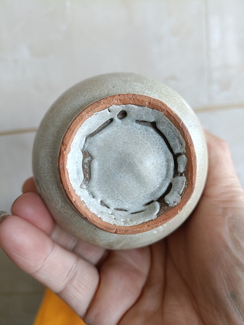 古玩陶瓷龍泉仿官窯箸瓶真品鑒賞圖