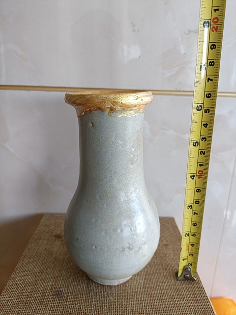 古玩陶瓷龍泉仿官窯箸瓶真品鑒賞圖