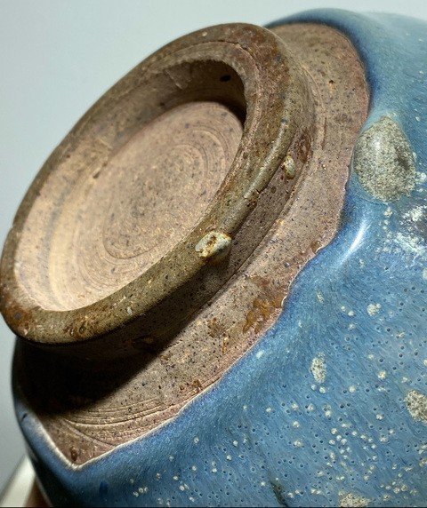 古玩陶瓷元代鈞窯天藍釉雙系罐 （帶實物保真卡）拍賣，當前價格30000元