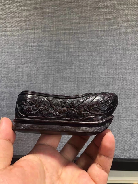 古玩雜項(xiàng)木雕鞋子真品鑒賞圖