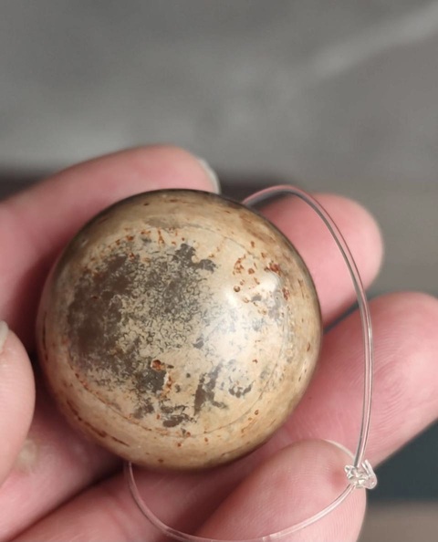 古玩玉器瑪瑙板珠真品鑒賞圖