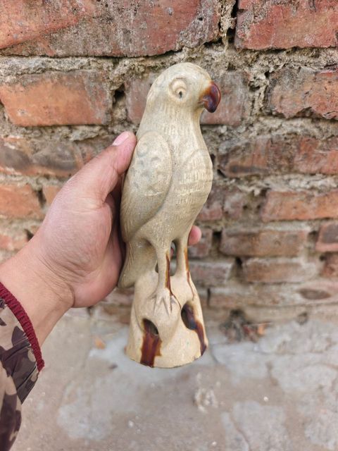 古玩陶瓷鸚鵡瓷塑真品鑒賞圖
