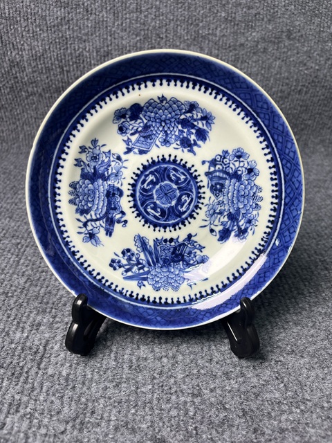 古玩陶瓷青花“菲茨休”盤真品鑒賞圖