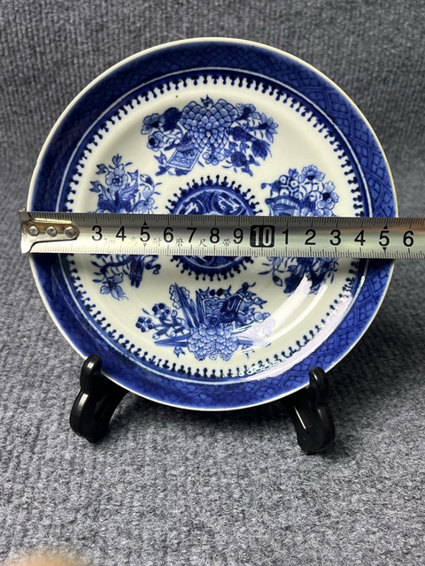 古玩陶瓷青花“菲茨休”盤真品鑒賞圖