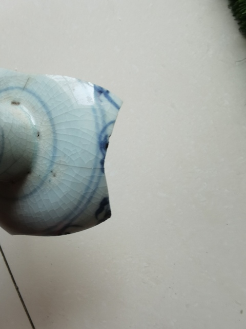 古玩陶瓷明永樂月影梅青花高足杯標本真品鑒賞圖