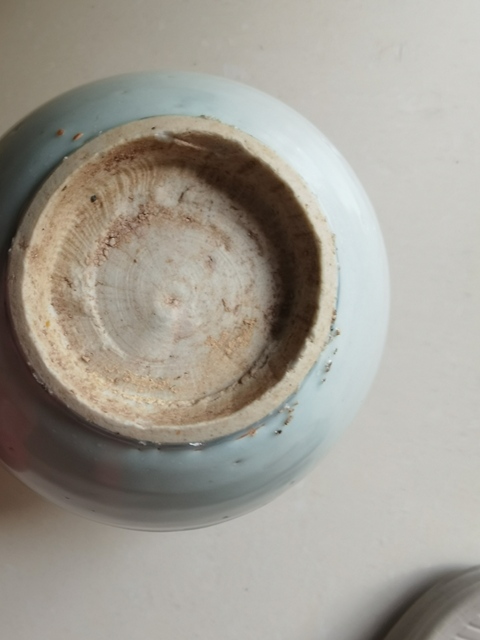 古玩陶瓷明晚期青花白釉碗真品鑒賞圖