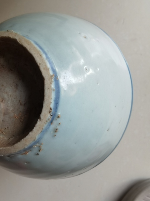 古玩陶瓷明晚期青花白釉碗真品鑒賞圖