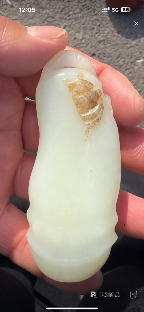 古玩玉器和田玉雕“福意綿綿”把件真品鑒賞圖