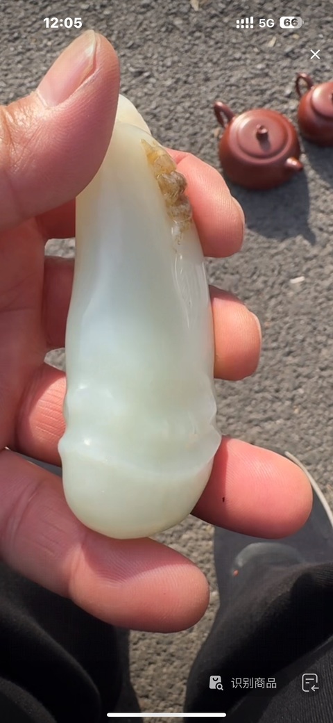 古玩玉器和田玉雕“福意綿綿”把件真品鑒賞圖