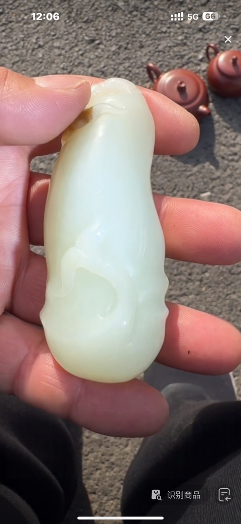 古玩玉器和田玉雕“福意綿綿”把件真品鑒賞圖