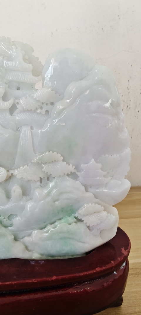 古玩玉器翡翠山子真品鑒賞圖