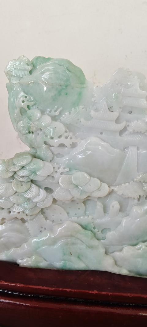 古玩玉器翡翠山子真品鑒賞圖