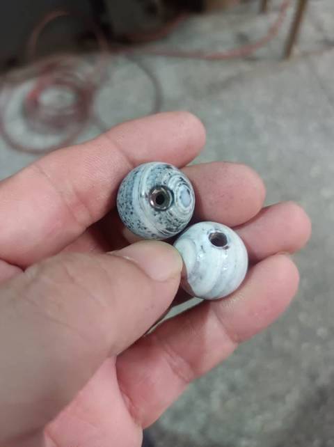 古玩玉器仿古瑪瑙珠真品鑒賞圖