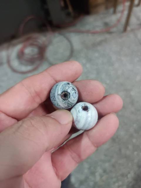 古玩玉器仿古瑪瑙珠真品鑒賞圖