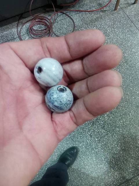 古玩玉器仿古瑪瑙珠真品鑒賞圖