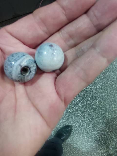 古玩玉器仿古瑪瑙珠真品鑒賞圖