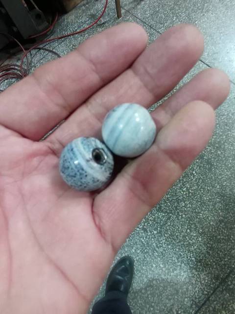 古玩玉器仿古瑪瑙珠真品鑒賞圖