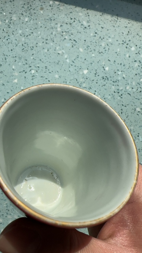 古玩陶瓷慎德堂制款胭脂紅釉杯真品鑒賞圖