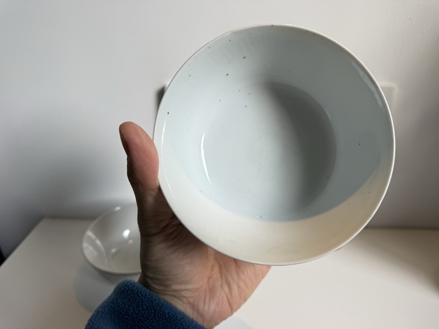 古玩陶瓷民國青花團鶴紋碗拍賣，當(dāng)前價格68元