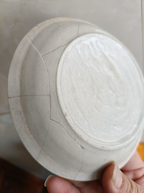 古玩陶瓷南定青白釉花卉紋洗真品鑒賞圖