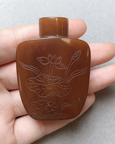 古玩玉器金絲玉雕“鼻煙壺”真品鑒賞圖