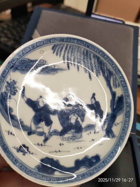 古玩陶瓷清康熙司馬光砸缸小盤拍賣，當前價格3800元