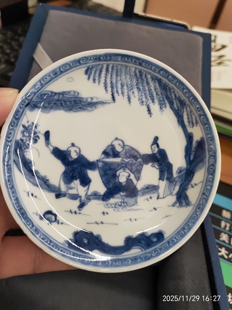 古玩陶瓷清康熙司馬光砸缸小盤拍賣，當前價格3800元