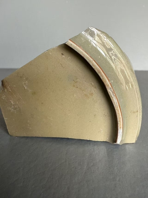 古玩陶瓷龍泉青瓷板沿洗標本真品鑒賞圖