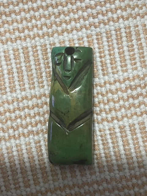 古玩玉器綠松石掛墜真品鑒賞圖