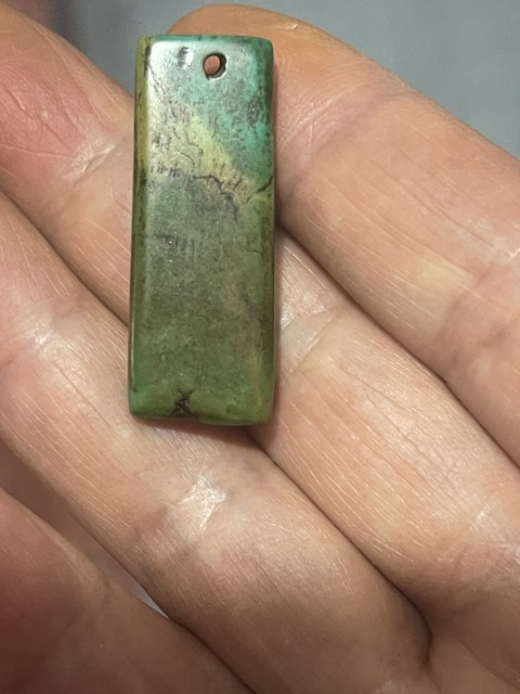 古玩玉器綠松石掛墜真品鑒賞圖