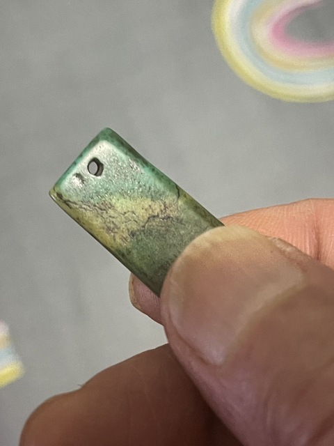 古玩玉器綠松石掛墜真品鑒賞圖