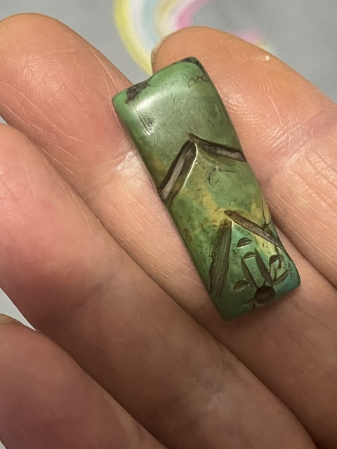 古玩玉器綠松石掛墜真品鑒賞圖