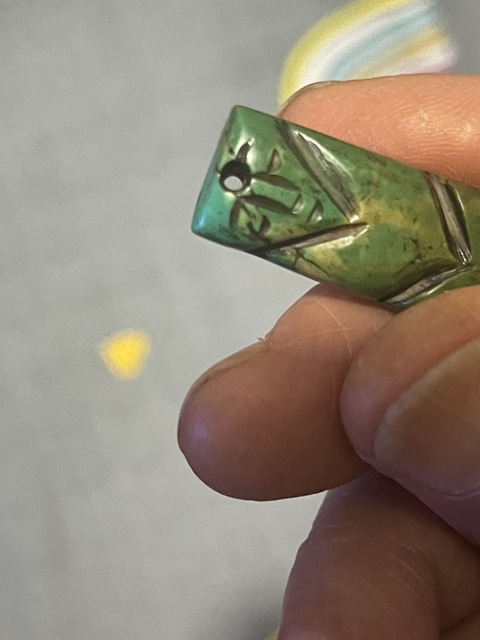 古玩玉器綠松石掛墜真品鑒賞圖