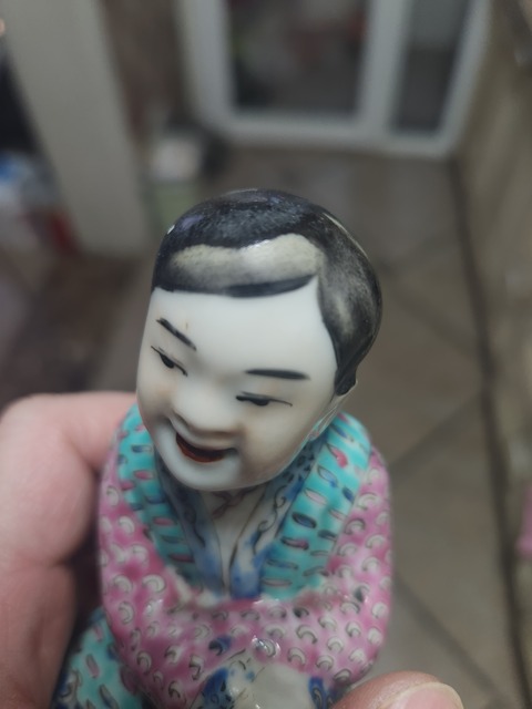 古玩陶瓷粉彩人物瓷像拍賣，當前價格600元