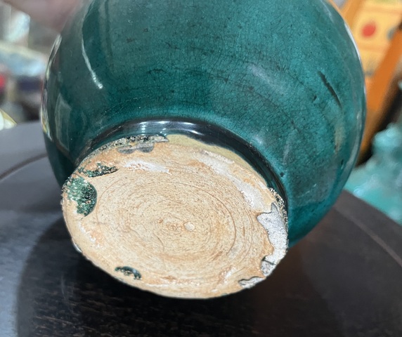 古玩陶瓷綠釉酒壺真品鑒賞圖