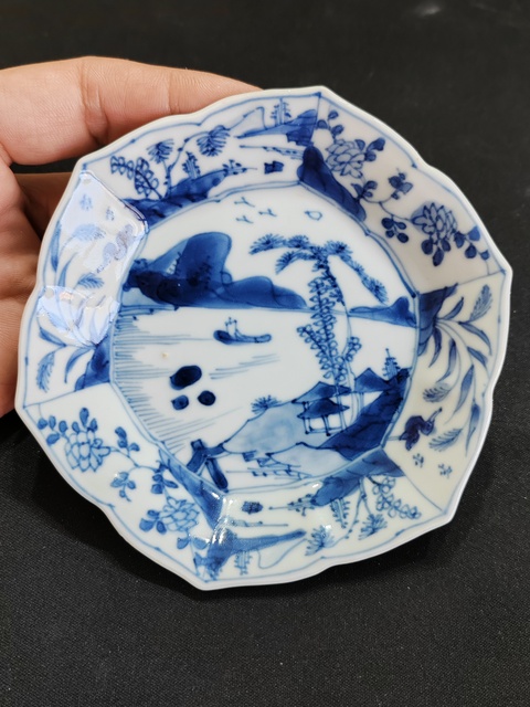 古玩陶瓷康熙青花盤拍賣，當前價格1650元