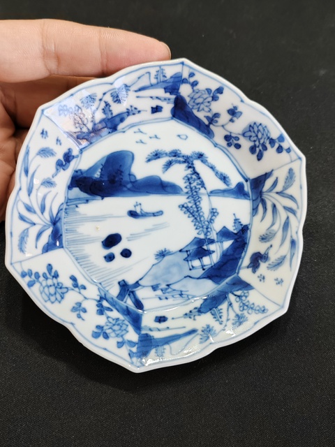 古玩陶瓷康熙青花盤拍賣，當前價格1650元