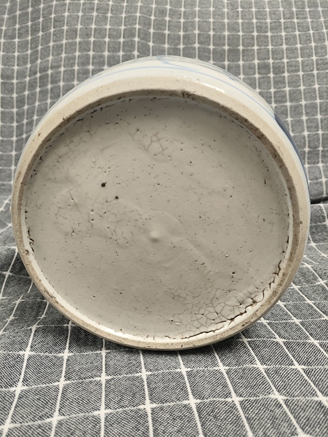 古玩陶瓷民國青花喜字罐真品鑒賞圖