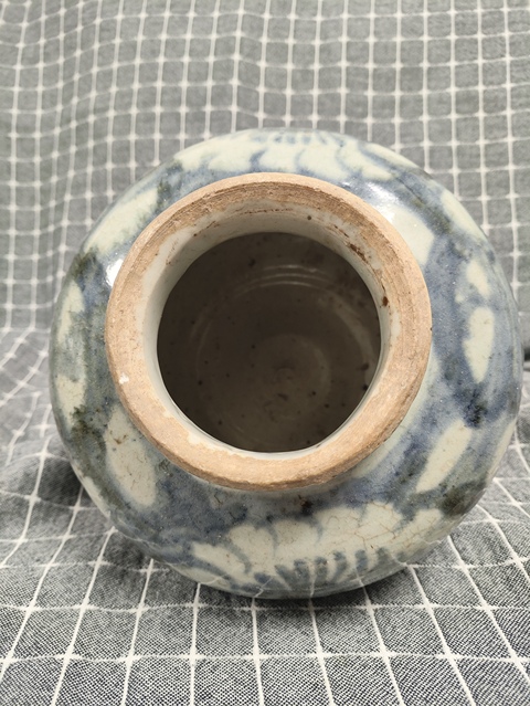 古玩陶瓷晚明青花罐真品鑒賞圖