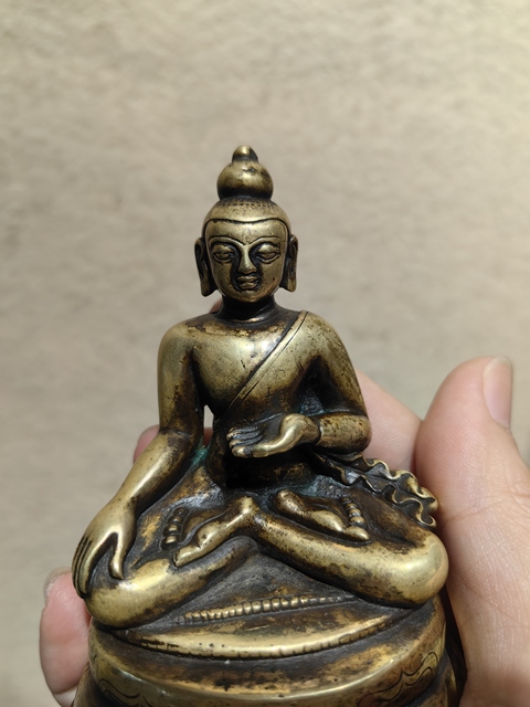 古玩銅器銅釋迦摩尼真品鑒賞圖