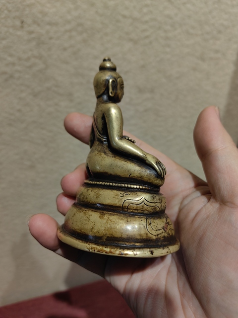 古玩銅器銅釋迦摩尼真品鑒賞圖