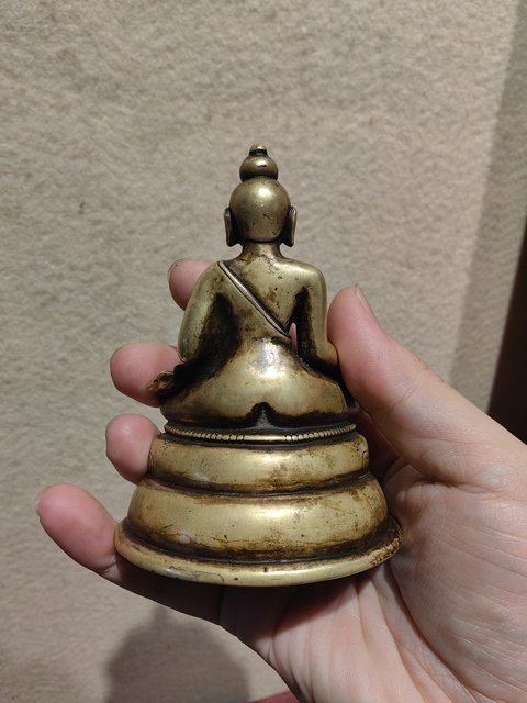 古玩銅器銅釋迦摩尼真品鑒賞圖