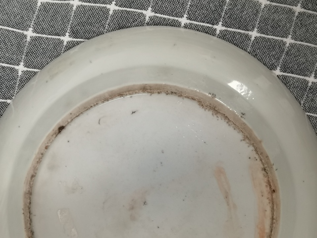 古玩陶瓷晚清民國(guó) 廣彩山水風(fēng)景人物紋盤真品鑒賞圖