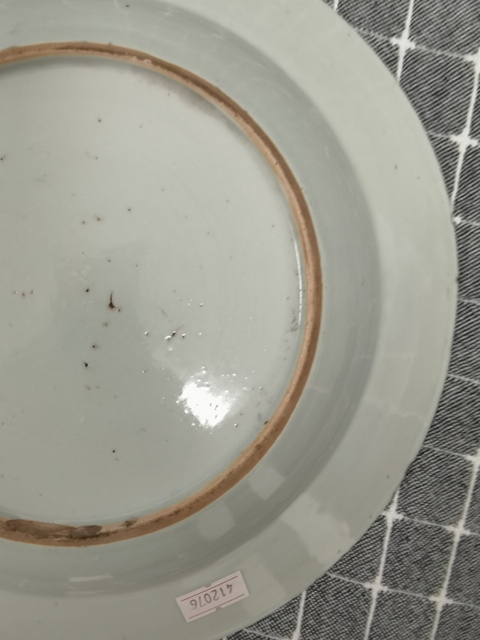 古玩陶瓷乾隆外銷風格青花花卉盤真品鑒賞圖