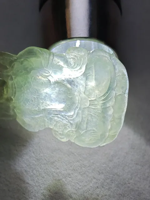 古玩玉器冰種晴水翡翠度母觀音拍賣，當前價格8888元